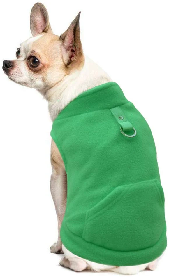 Forro polar con bolsillo para perros pequeños, para uso en otoño e invierno, de EXPAWLORER