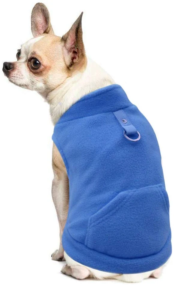 Forro polar con bolsillo para perros pequeños, para uso en otoño e invierno, de EXPAWLORER