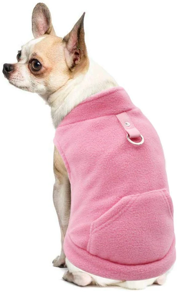 Forro polar con bolsillo para perros pequeños, para uso en otoño e invierno, de EXPAWLORER