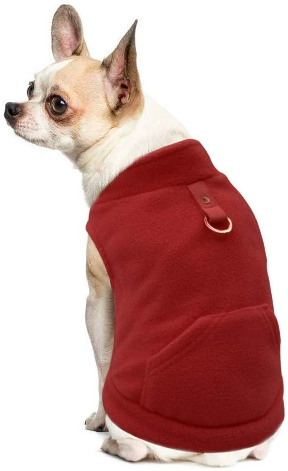 Forro polar con bolsillo para perros pequeños, para uso en otoño e invierno, de EXPAWLORER