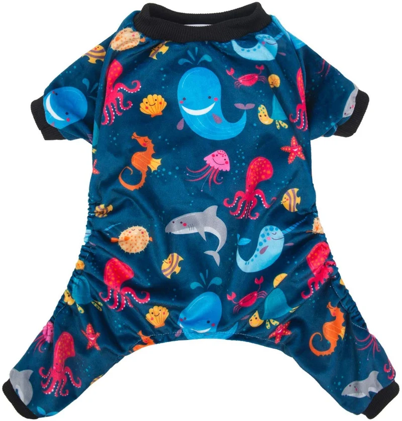 CuteBone Pijamas para perro, ropa suave para gato, ropa para cachorro, mono para perro, pijama para mascotas