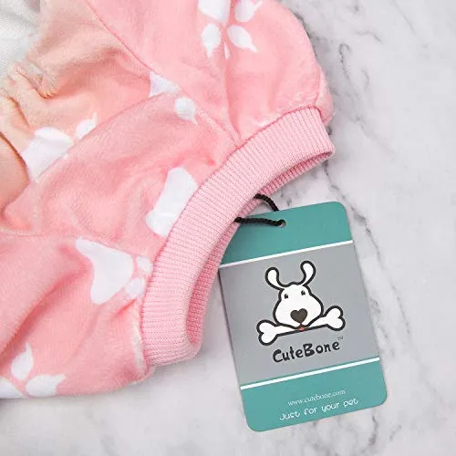 CuteBone Pijamas para perro, ropa suave para gato, ropa para cachorro, mono para perro, pijama para mascotas