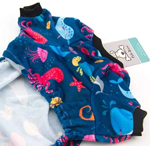 CuteBone Pijamas para perro, ropa suave para gato, ropa para cachorro, mono para perro, pijama para mascotas