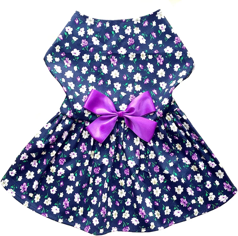 Petroom - Vestido de perro para cachorro, diseño de princesa floral para perros pequeños, gatos para verano