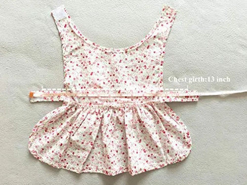 Petroom - Vestido de perro para cachorro, diseño de princesa floral para perros pequeños, gatos para verano