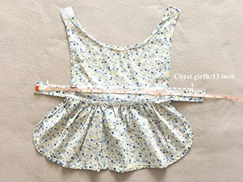 Petroom - Vestido de perro para cachorro, diseño de princesa floral para perros pequeños, gatos para verano