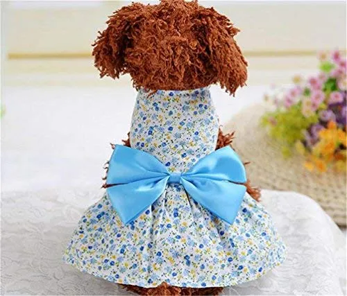 Petroom - Vestido de perro para cachorro, diseño de princesa floral para perros pequeños, gatos para verano