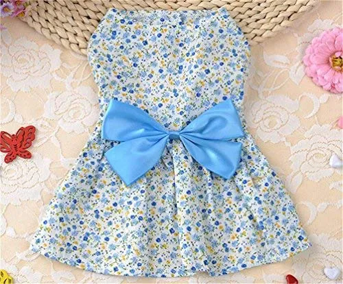 Petroom - Vestido de perro para cachorro, diseño de princesa floral para perros pequeños, gatos para verano