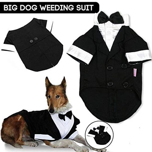 Evursua - Traje de esmoquin para perros grandes, para bodas y fiestas