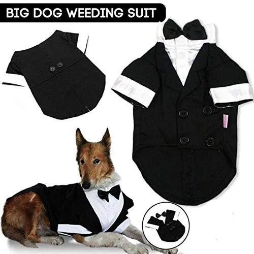 Evursua - Traje de esmoquin para perros grandes, para bodas y fiestas