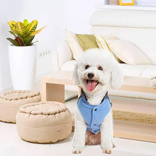 Chaleco polar para perro de SCIROKKO, chaleco de invierno con lado impermeable – Ropa reversible para mascotas para clima frío – chamarra a cuadros para cachorros y gatos