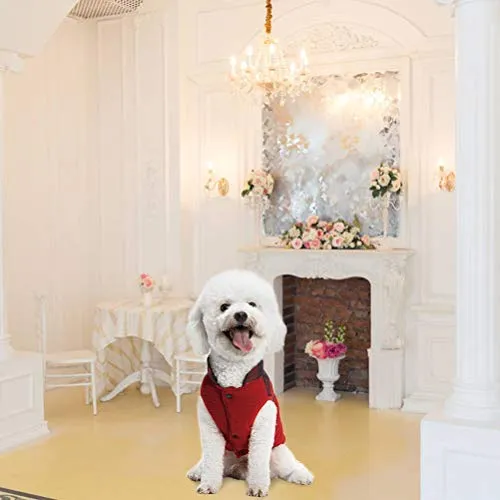 Chaleco polar para perro de SCIROKKO, chaleco de invierno con lado impermeable – Ropa reversible para mascotas para clima frío – chamarra a cuadros para cachorros y gatos