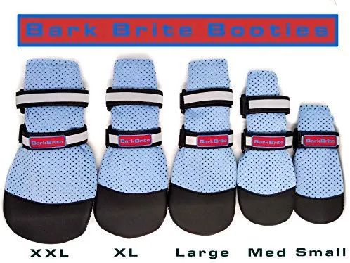 Bark Brite - Botas protectoras de neopreno para perro, diseño de huella de perro, 5 tamaños