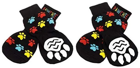 Pawchie - Calcetines antideslizantes para perro, para suelos de madera dura, protección para patas de mascotas, para uso en interiores