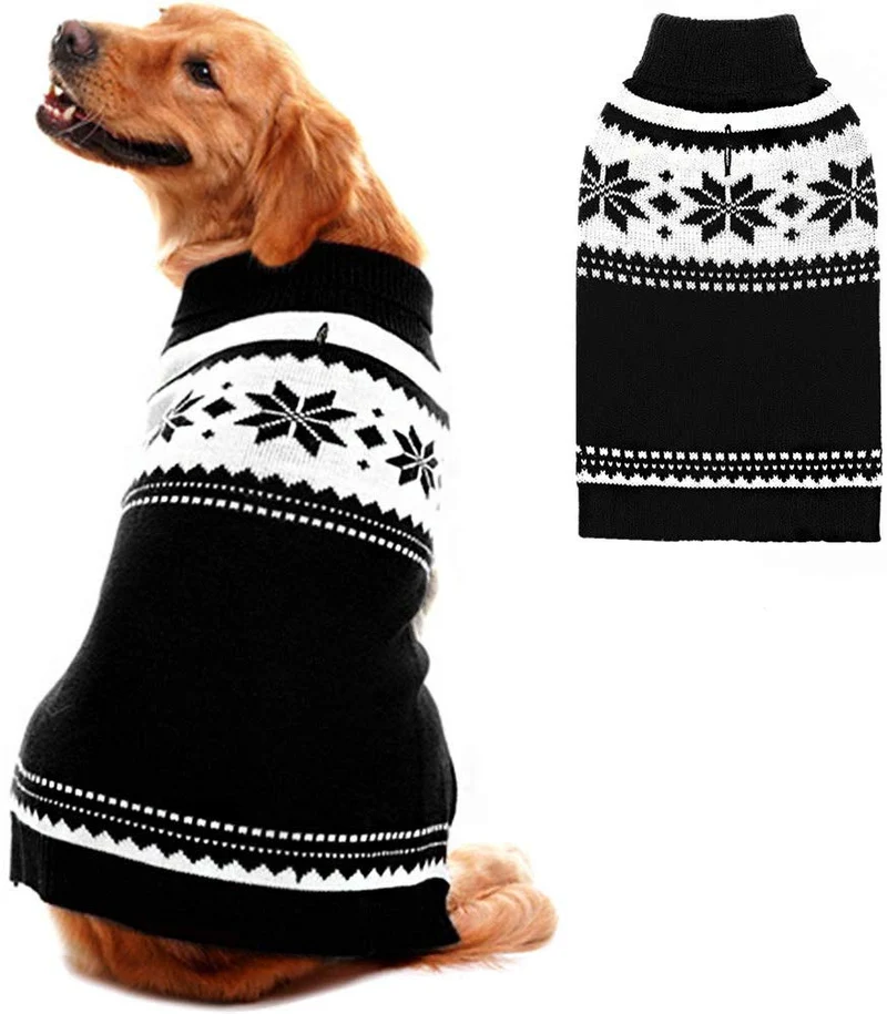 Mihachi – Sudadera para perro, ropa de abrigo de invierno con rayas coloridas para clima frío