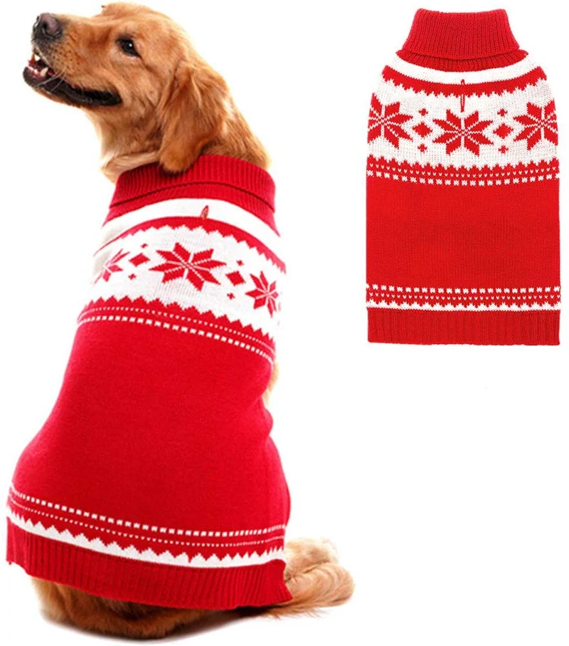 Mihachi – Sudadera para perro, ropa de abrigo de invierno con rayas coloridas para clima frío