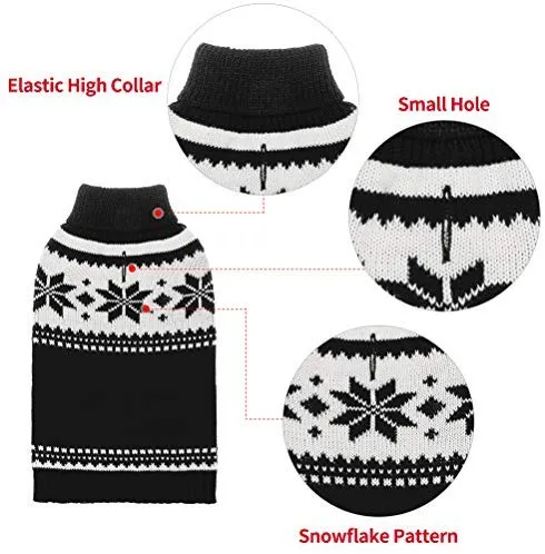 Mihachi – Sudadera para perro, ropa de abrigo de invierno con rayas coloridas para clima frío