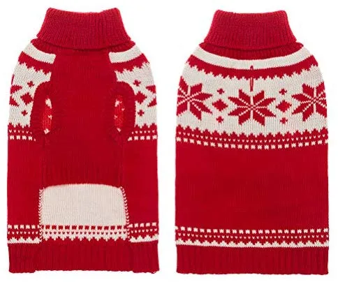 Mihachi – Sudadera para perro, ropa de abrigo de invierno con rayas coloridas para clima frío