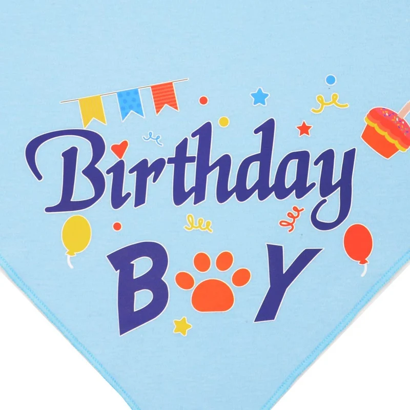 Bandana de cumpleaños para perro, pañuelo y corona, sombrero de cumpleaños, diseño de flores para perros de tamaño mediano a grande