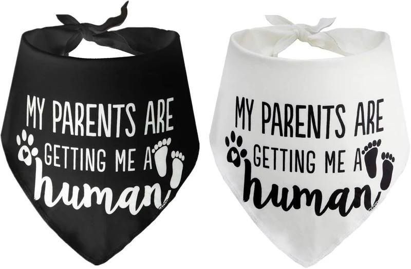 JPB My Parents are Getting Me a Human2 Pack Bandana para perro con revelación de género