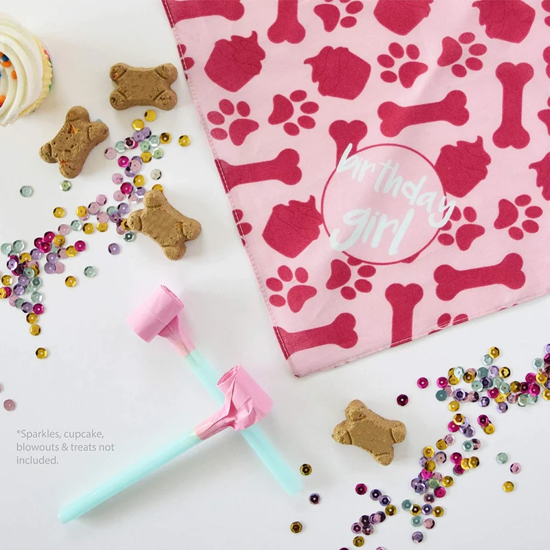 Hecho perro Cumpleaños Bandana – niña