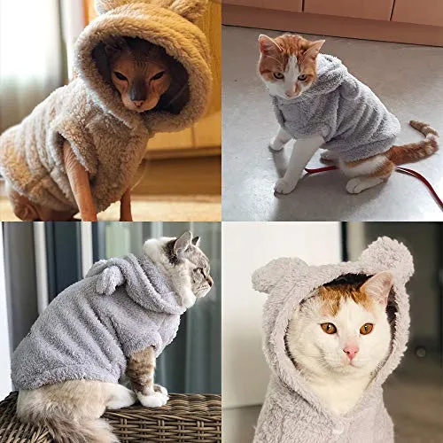 PET ARTIST - Pijama para perro, cálido, para invierno, diseño de conejo, suave, con capucha, para chihuahua Yorkie Poodles