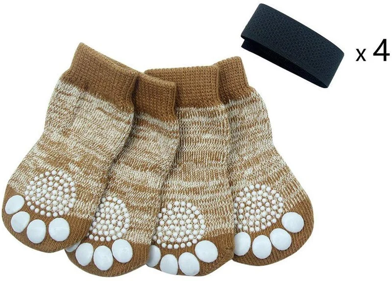 PUPTECK Anti-Slip Dog Socks Pet Paw Protection for Indoor Wear