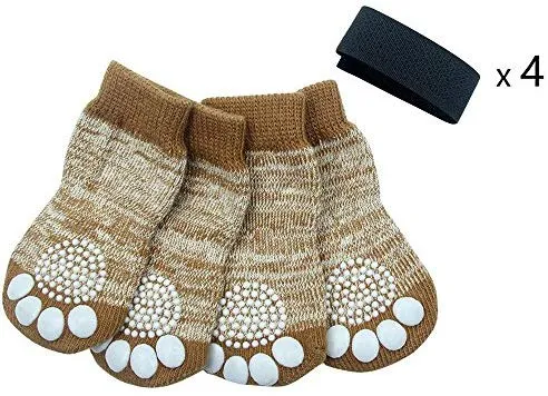 PUPTECK Anti-Slip Dog Socks Pet Paw Protection for Indoor Wear