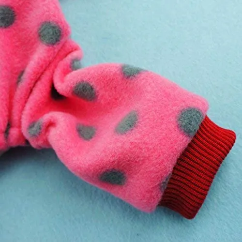 Fitwarm - Pijamas de polar con lazo para perro, adorable abrigo para mascotas. Prendas de invierno