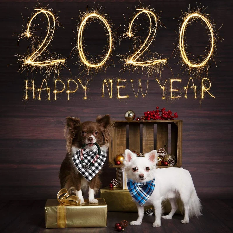 Bandana para perro, 8 unidades, regalo de cumpleaños, lavable, triángulo, rojo, negro, verde, azul, naranja, rosa, con estampado de cuadros para perros, bufanda, accesorios para perros pequeños a grandes, cachorros, gatos y mascotas