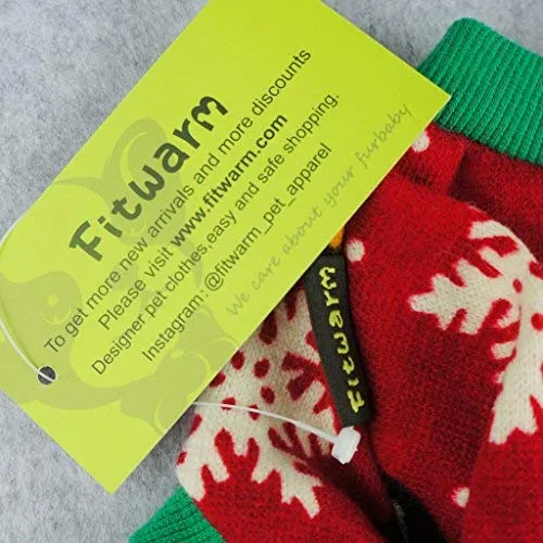 Fitwarm, bonito piyama suave para perro con diseño de pingüino, piyama para navidad, color rojo