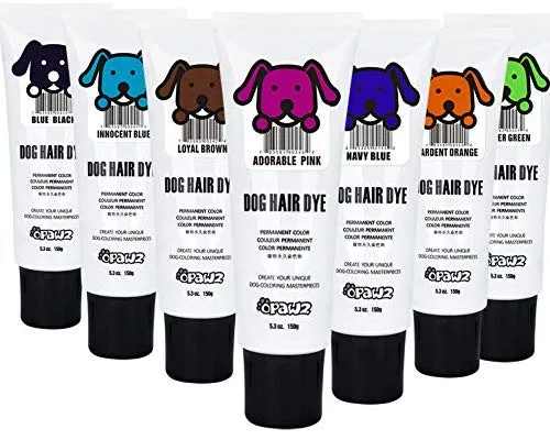 Gel tinte para pelo de perro: tonalidad brillante y divertida, semipermanente, completamente no tóxico y seguro.