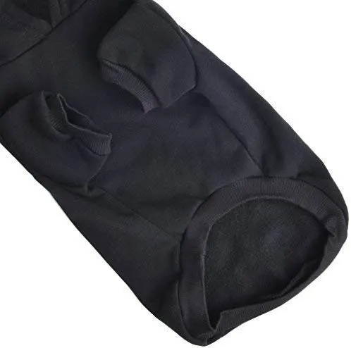 EXPAWLORER - Sudadera con capucha para perro, color negro
