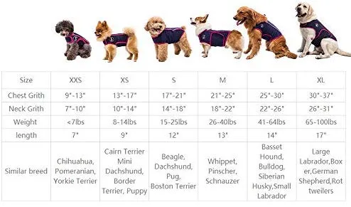 Chaleco de alivio de la ansiedad para perro, chaleco calmante para perros, chamarra ajustable para perros XS S M L XL