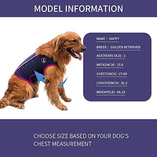 Chaleco de alivio de la ansiedad para perro, chaleco calmante para perros, chamarra ajustable para perros XS S M L XL