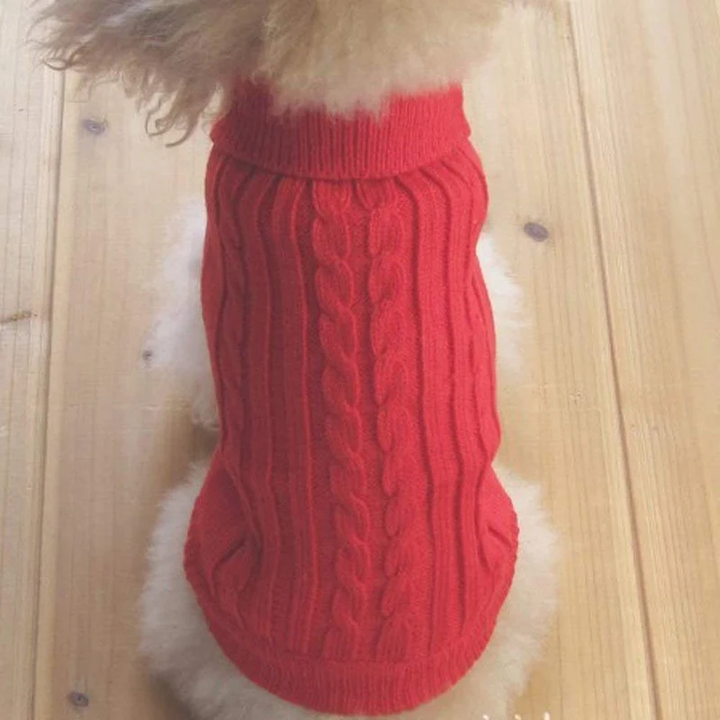 Tangpan suéter con cuello de tortuga para perros