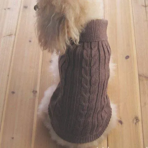 Tangpan suéter con cuello de tortuga para perros