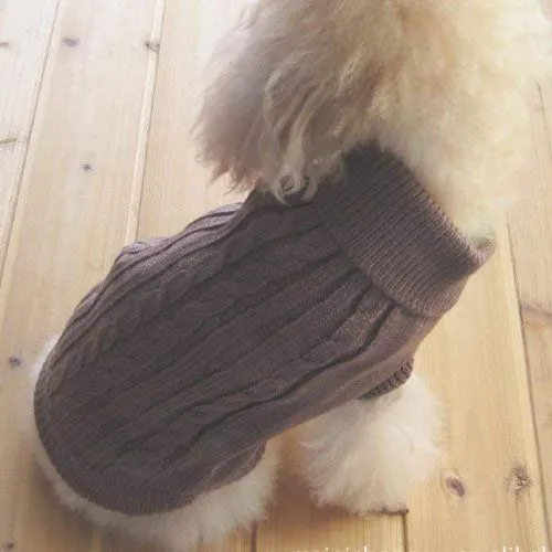 Tangpan suéter con cuello de tortuga para perros