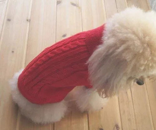 Tangpan suéter con cuello de tortuga para perros