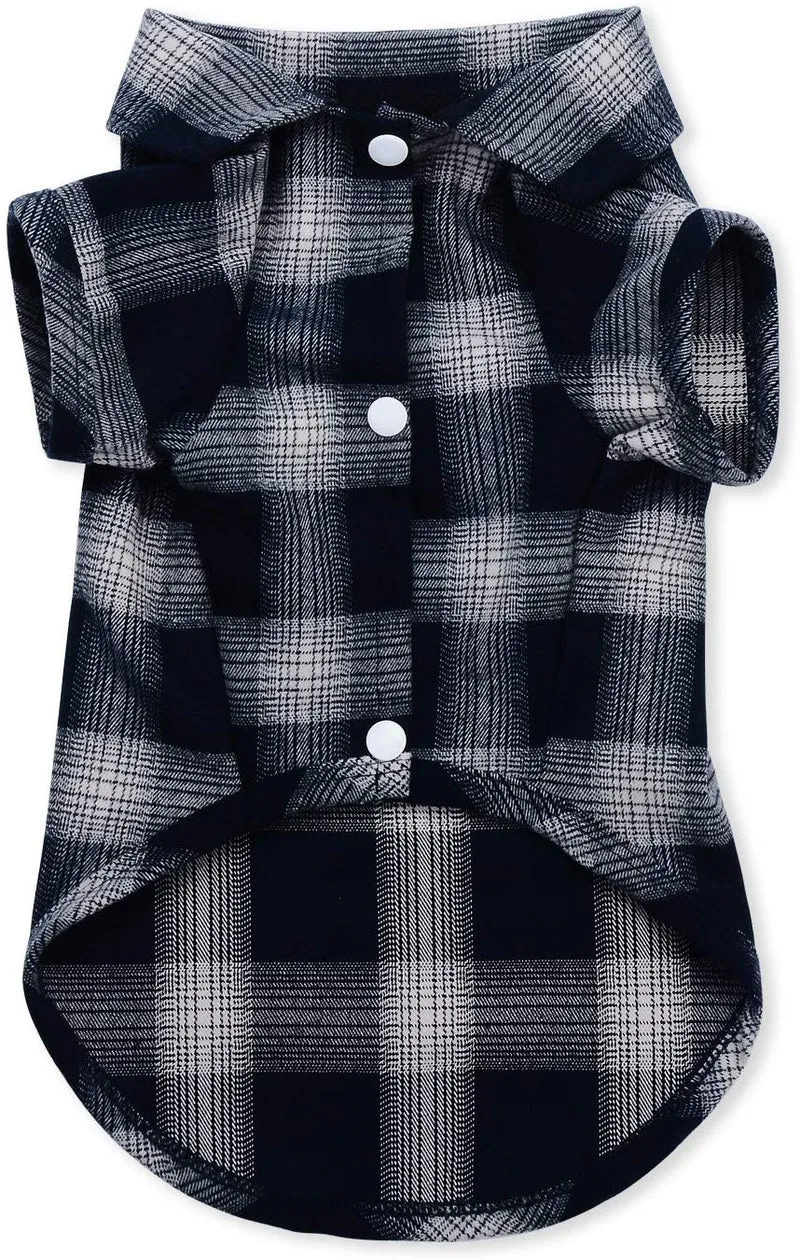Koneseve - Camiseta para perro, diseño a cuadros, para gato, transpirable, para perros pequeños, medianos, grandes, gatos, cachorros, suave, adorable, informal, acogedor, para Halloween y fiestas de Acción de Gracias, disfraces de Navidad