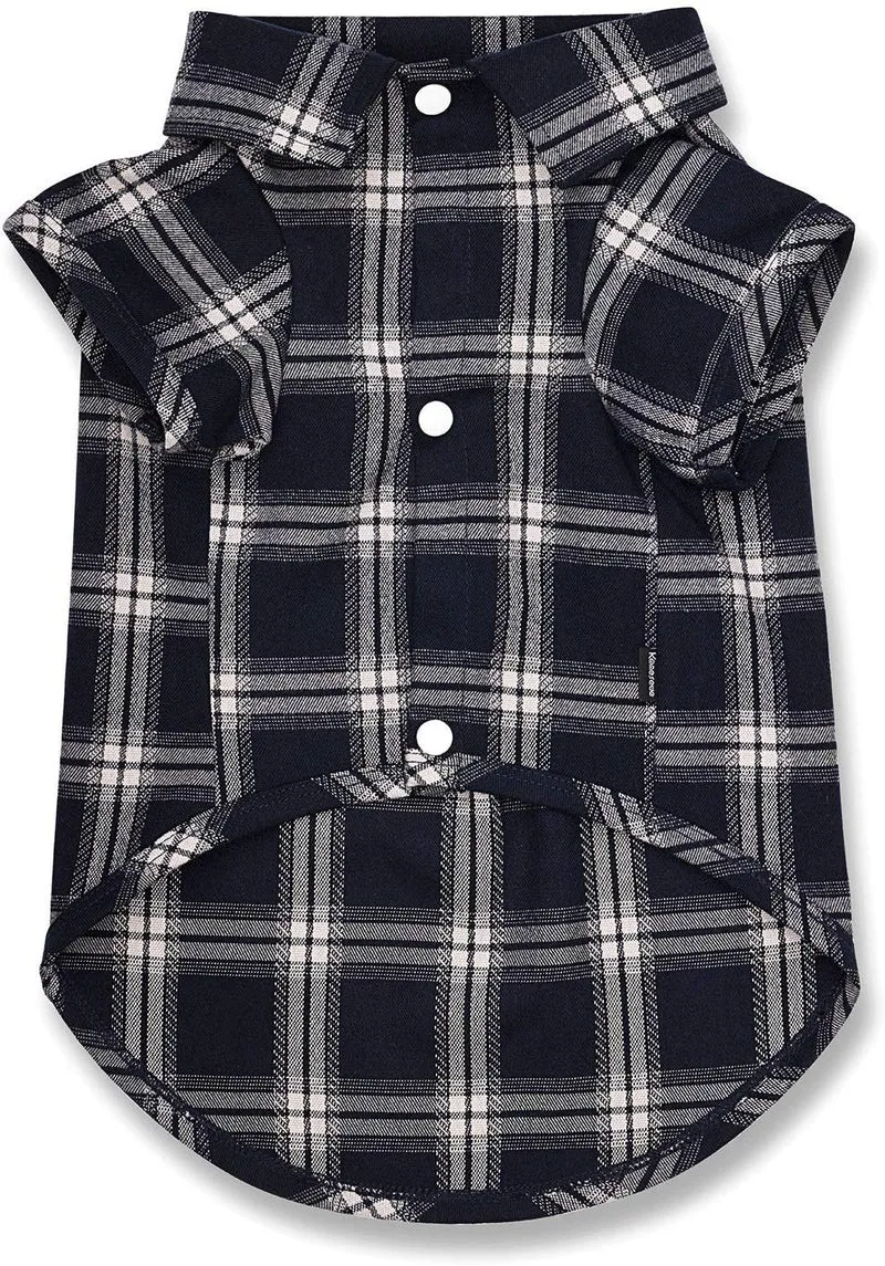 Koneseve - Camiseta para perro, diseño a cuadros, para gato, transpirable, para perros pequeños, medianos, grandes, gatos, cachorros, suave, adorable, informal, acogedor, para Halloween y fiestas de Acción de Gracias, disfraces de Navidad