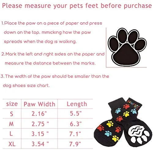 Pawchie - Calcetines antideslizantes para perro, para suelos de madera dura, protección para patas de mascotas, para uso en interiores