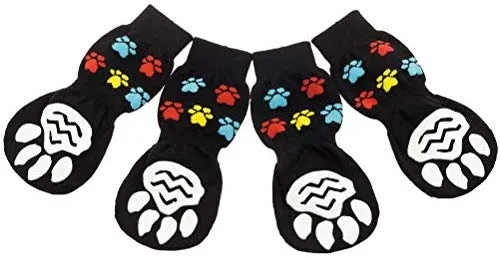 Pawchie - Calcetines antideslizantes para perro, para suelos de madera dura, protección para patas de mascotas, para uso en interiores