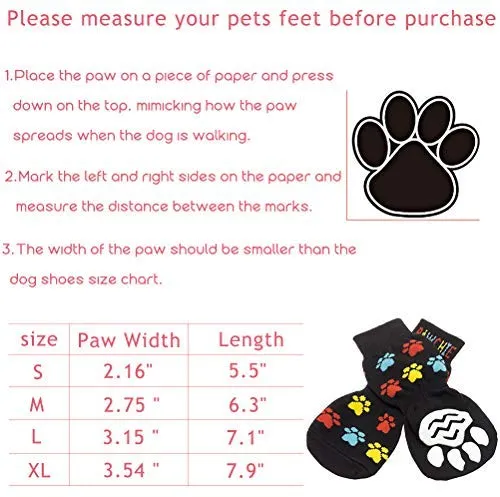 Pawchie - Calcetines antideslizantes para perro, para suelos de madera dura, protección para patas de mascotas, para uso en interiores