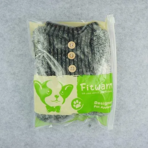 fitwarm Fuzzy Fleece perro de mascota Ropa Térmica Para pijamas Pjs Escudo Jumpsuit