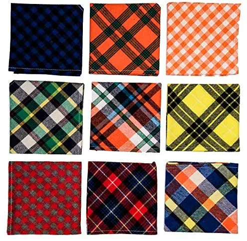 FINDMAG Bandana triangular para perro, reversible, a cuadros, para pintar, baberos, bufanda, lavable y ajustable, juego de pañuelos para perros, gatos, mascotas