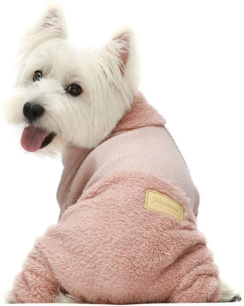 Fitwarm - Ropa de invierno para perro, cuello de tortuga, color rosa