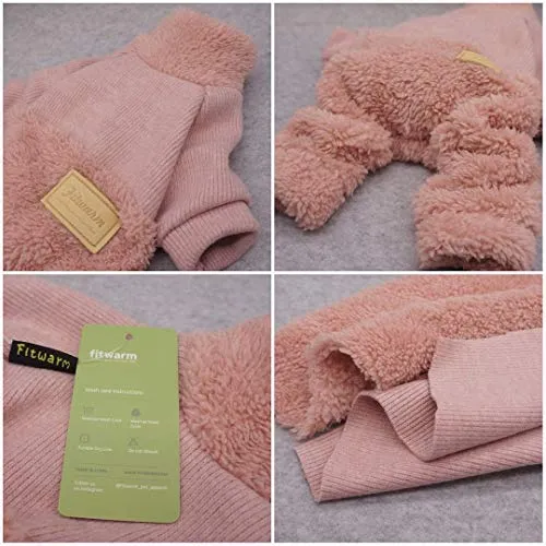 Fitwarm - Ropa de invierno para perro, cuello de tortuga, color rosa