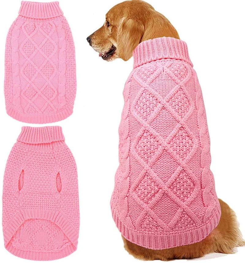 Mihachi – Sudadera para perro, abrigo de invierno, ropa clásica de punto para clima frío