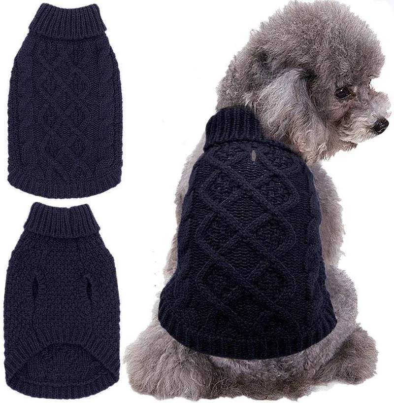 Mihachi – Sudadera para perro, abrigo de invierno, ropa clásica de punto para clima frío